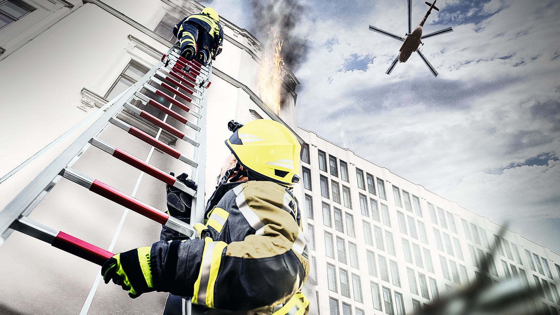 Fire brigade ladder / rope ladder in use | © MUNK GmbH